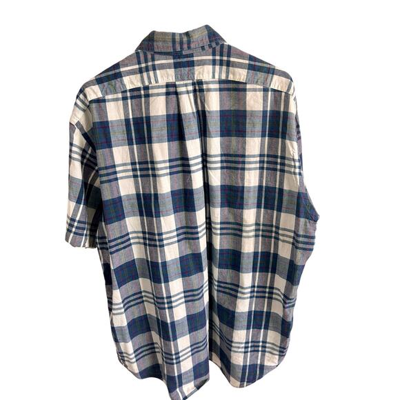 Ralph Lauren Blake XL Plaid Short Sleeve Button Down Shirt 100% Cotton - Picture 5 of 5